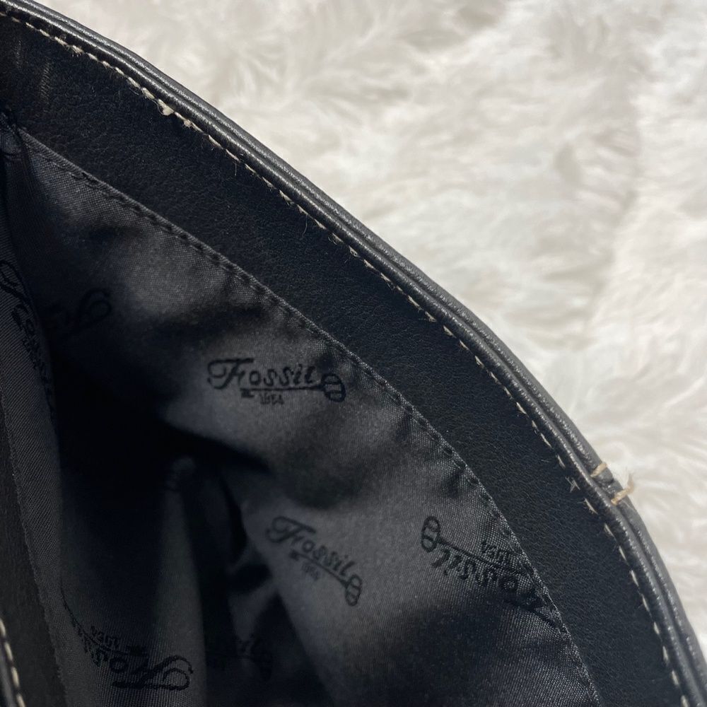 Fossil black pebbled leather satchel - Picture 10 of 10